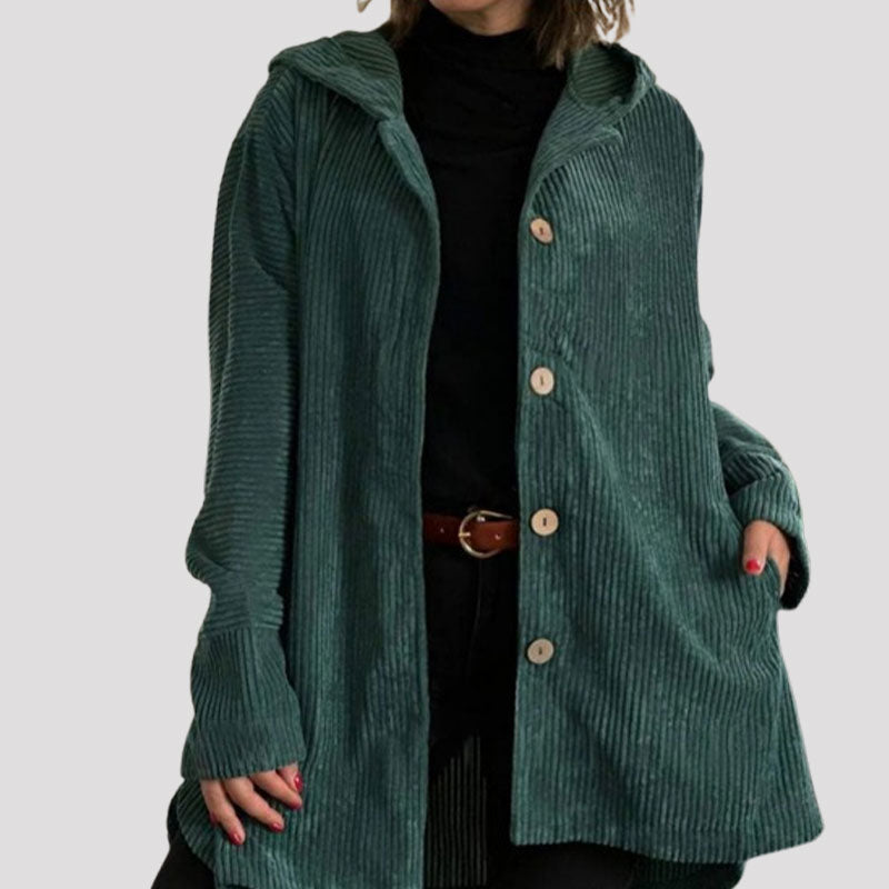 Velvienne™ Corduroy Hoodie Coat