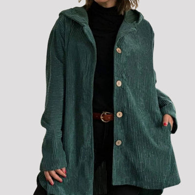 Velvienne™ Corduroy Hoodie Coat
