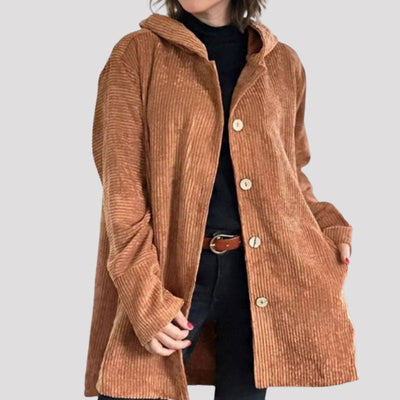 Velvienne™ Corduroy Hoodie Coat