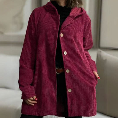 Velvienne™ Corduroy Hoodie Coat