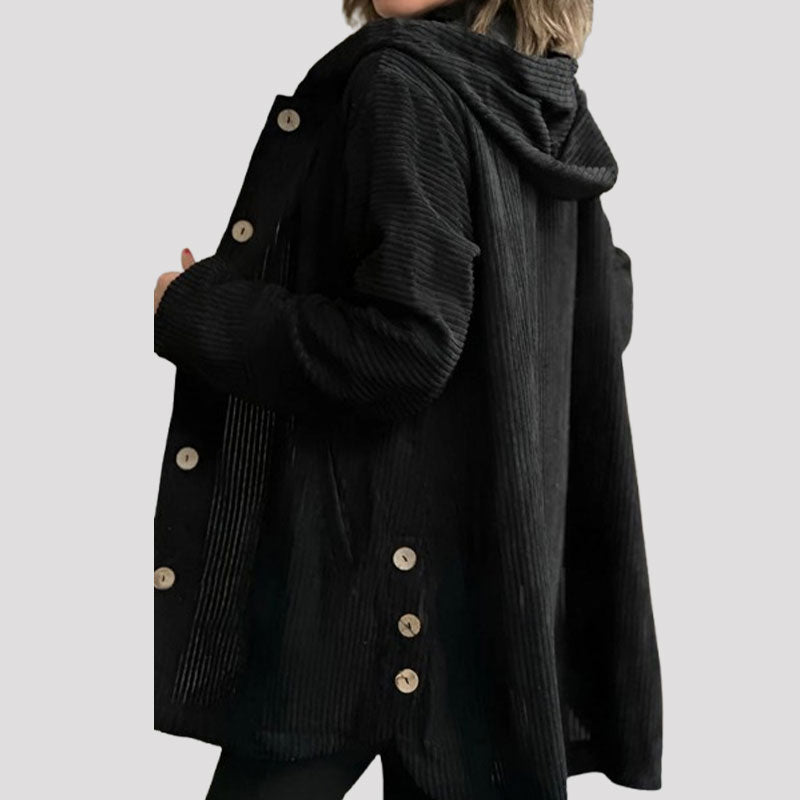 Velvienne™ Corduroy Hoodie Coat