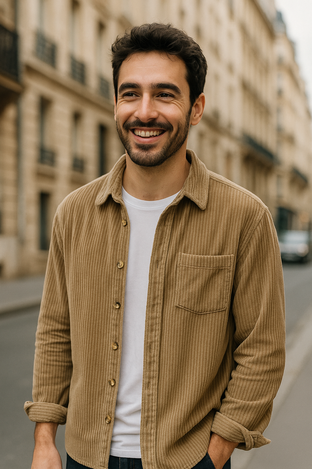 Velvra™ Corduroy Long-Sleeve Shirt