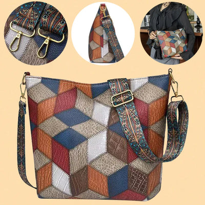Mirevé™ Patchwork Tote – Where Every Stitch Tells a Story