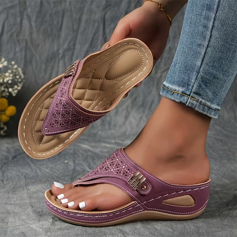 Velmora™ | Supportive Wedge Sandals for Everyday Comfort