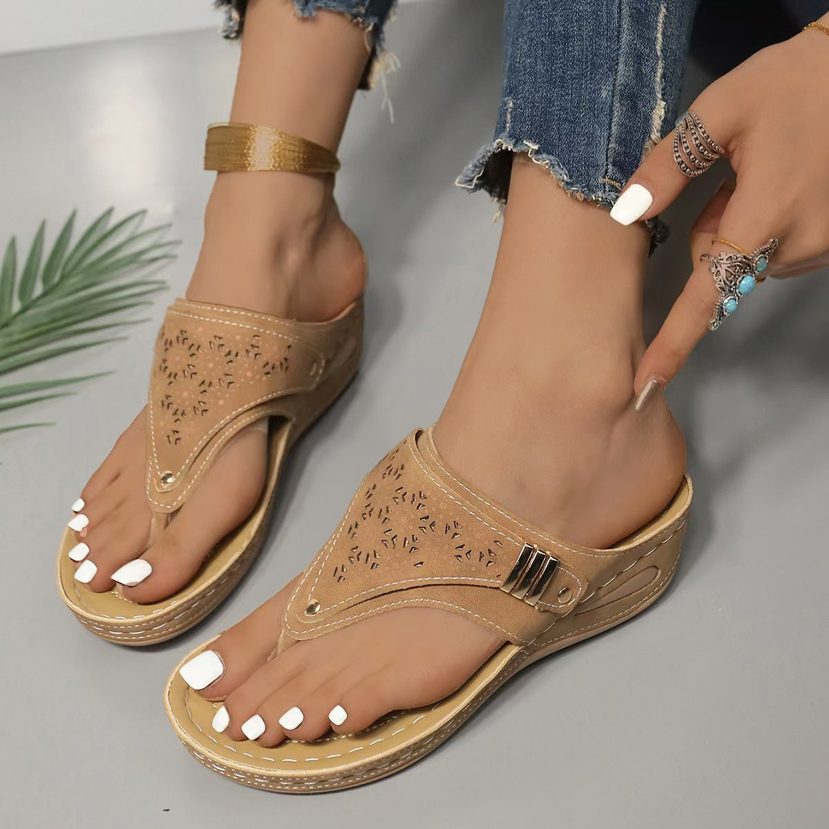 Velmora™ | Supportive Wedge Sandals for Everyday Comfort