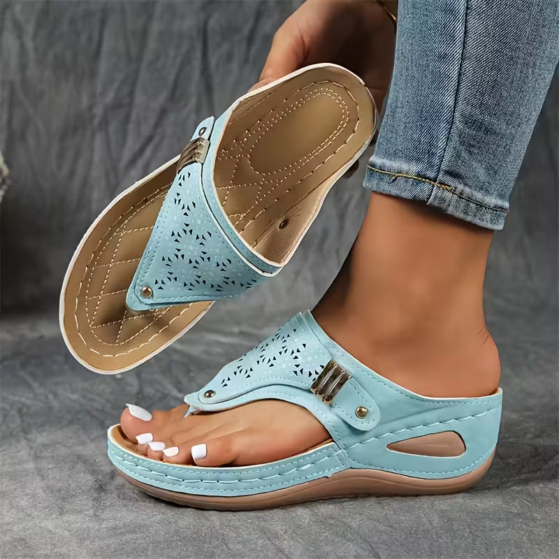 Velmora™ | Supportive Wedge Sandals for Everyday Comfort