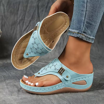 Velmora™ | Supportive Wedge Sandals for Everyday Comfort